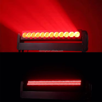 Fullcolor 12*8W RGBW 4in1 LED faisceau de rideau barre mobile lumière DMX512 avec effet de chasse pour DJ Concert événement spectacle éclairage de scène