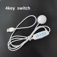 Blanc chaud DC5V 3W USB LED Lumières 2835 Puce Couleur Unique Lecture Veilleuse Bureau Livre Tablette Lampe Interrupteur Câble D'alimentation Dimmable