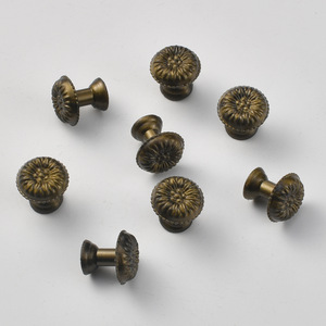 Furniture Handle And Knob Round Bronze Single Hole Traditional Style Cabinet <b>Hardware</b> - Product Image 1