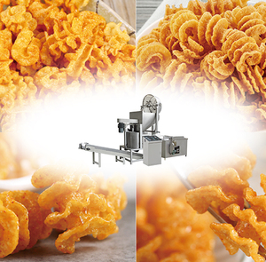Vendita calda agitata rotondi rotondi per <span class=keywords><strong>Pizza</strong></span> Snack estrusore farina di frumento fritta macchina per la produzione di cibo linea di produzione - Product Image 1
