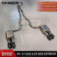 Système d'échappement performant de haute qualité avec valve résonnante Catback pour BMW F10 535I 3.0T N55 525I 520I N20 640i, embouts en fibre de carbone