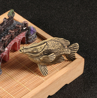 Sculpture de poisson en laiton Fox Fish, pièce décorative
