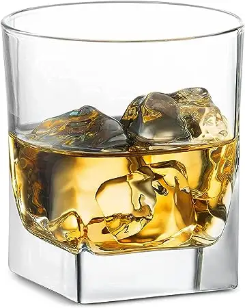 10オンススクエアダブル昔ながらのウイスキーグラスガラス