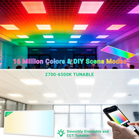 Lumière LED plate intelligente contrôlée par l'application Tuya Wifi 1*4FT 50W RGBCW Premium