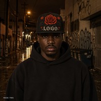 Casquette Snapback à visière plate, brodée, 5 panneaux, style Trucker, avec face avant en mousse et filet, style West Coast Gothic Chicano Urban Streetwear, en gros