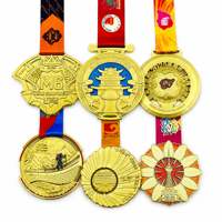 Hersteller Maßgefertigtes Design Hochwertige Runde Dicke Gold-Tanzmedaille Personalisierte Cheerleading-Gymnastik-Metallmedaille