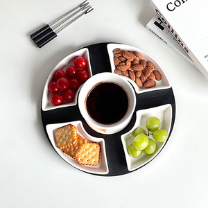 Ensemble de tasses à <span class=keywords><strong>Fondue</strong></span> au chocolat en céramique blanc pur Pot de chauffage de crème glacée de cuisine <span class=keywords><strong>Fondue</strong></span> au fromage bricolage - Product Image 5