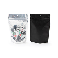 Sachet refermable personnalisé en aluminium de qualité alimentaire, transparent, vertical, avec fermeture éclair, pour bonbons, avec fenêtre transparente en plastique pour aliments pour animaux de compagnie