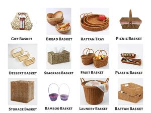 Tissé à la main en plastique rotin fruits légumes plateau cuisine panier de rangement organisateur tissé pour usage alimentaire - Product Image 3