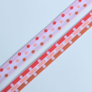 Cheap Price Nylon Spandex Polyester Jacquard Thick Elastic Band Custom Color Stripe <b>Webbing</b> - Product Image 2