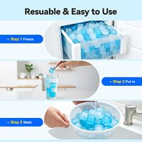 Lot de 360 cubes de glace réutilisables, refroidisseurs de boissons en plastique remplissables d'eau, cubes colorés pour bar, fêtes, cocktails, pique-niques, glacière