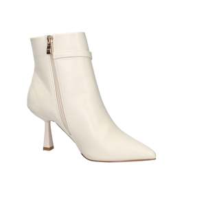 Women's Ankle Boots K-11512 Black Pointed Toe Heeled <b>Bootie</b> - Product Image 6