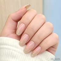 Faux ongles à presser en ABS avec paillettes, en vrac, OEM, marque privée, longs, moyens, forme cercueil
