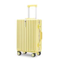 Valise d'ordinateur à cadre en aluminium personnalisé pour jeunes filles, grande capacité, doublée, avec porte-gobelet et roulettes pivotantes