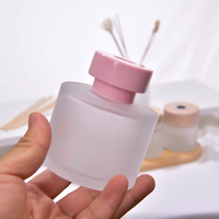 Bouteille diffuseur de parfum en verre vide, personnalisable avec logo, finition mate dépolie, écologique et recyclable, 100ml 120ml, avec bouchon à vis, pour huiles aromatiques et parfumées