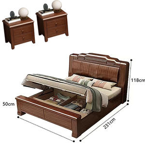 เตียงนอนไม้สนเนื้อหนาแบบทันสมัย1.5M X 2.2M เป็นมิตรกับสิ่งแวดล้อม - Product Image 4