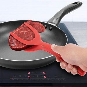 Multifunction 2 in 1 Grip and Flip <b>Silicone</b> Kitchen Cooking Pancake Bread Clamp Barbecue <b>Tool</b> Tongs Egg Flipper Spatula - Product Image 4