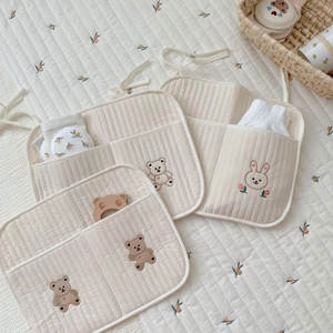 Portable multifonctionnel bébé berceau sac de rangement coton tête de lit organisateur de couches pour <span class=keywords><strong>nouveau</strong></span>-<span class=keywords><strong>né</strong></span> literie et enfants articles - Product Image 2