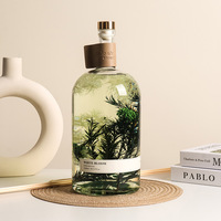 Diffuseur de parfum botanique personnalisé 1000 ml avec fleurs séchées, senteurs variées, marque privée OEM, parfum d'ambiance pour la maison, vente au détail et en gros