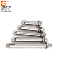Baut Pengikat Ekspansi PDM, Baut Pengikat Dynabolts dengan Flange Nut Washer, Baut Pengikat Stainless Steel dan Mur