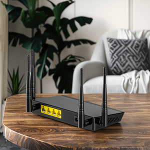 Global Router 2.4G 300Mbps WiFi 64MB <strong>DDR2</strong> 8MB Flash Memory QoS Firewall 1 WAN+ <strong>3</strong> LAN Ports Home/Office Use - Product Image 2