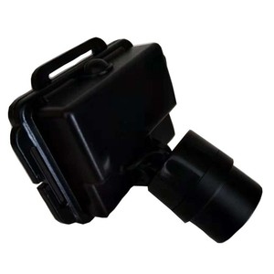 Lampe frontale miniature LED BZ4530C, corps en plastique noir, interrupteur à bouton, autonomie de 6h, alimentée par piles sèches - Product Image 1