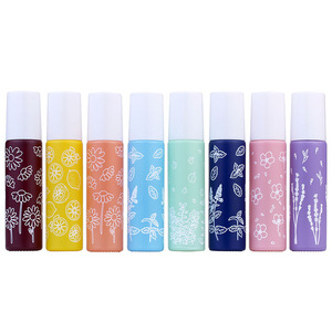 Con lăn hạt chai nước hoa tinh dầu chai đầy màu sắc dày thủy tinh cho du lịch hộp đóng gói Macaron in 10ml cuộn trên vòng - Product Image 5