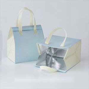 Sac de livraison isotherme jetable personnalisé en non-tissé avec logo, doublure en feuille d'aluminium, sac isotherme pour repas à emporter - Product Image 2
