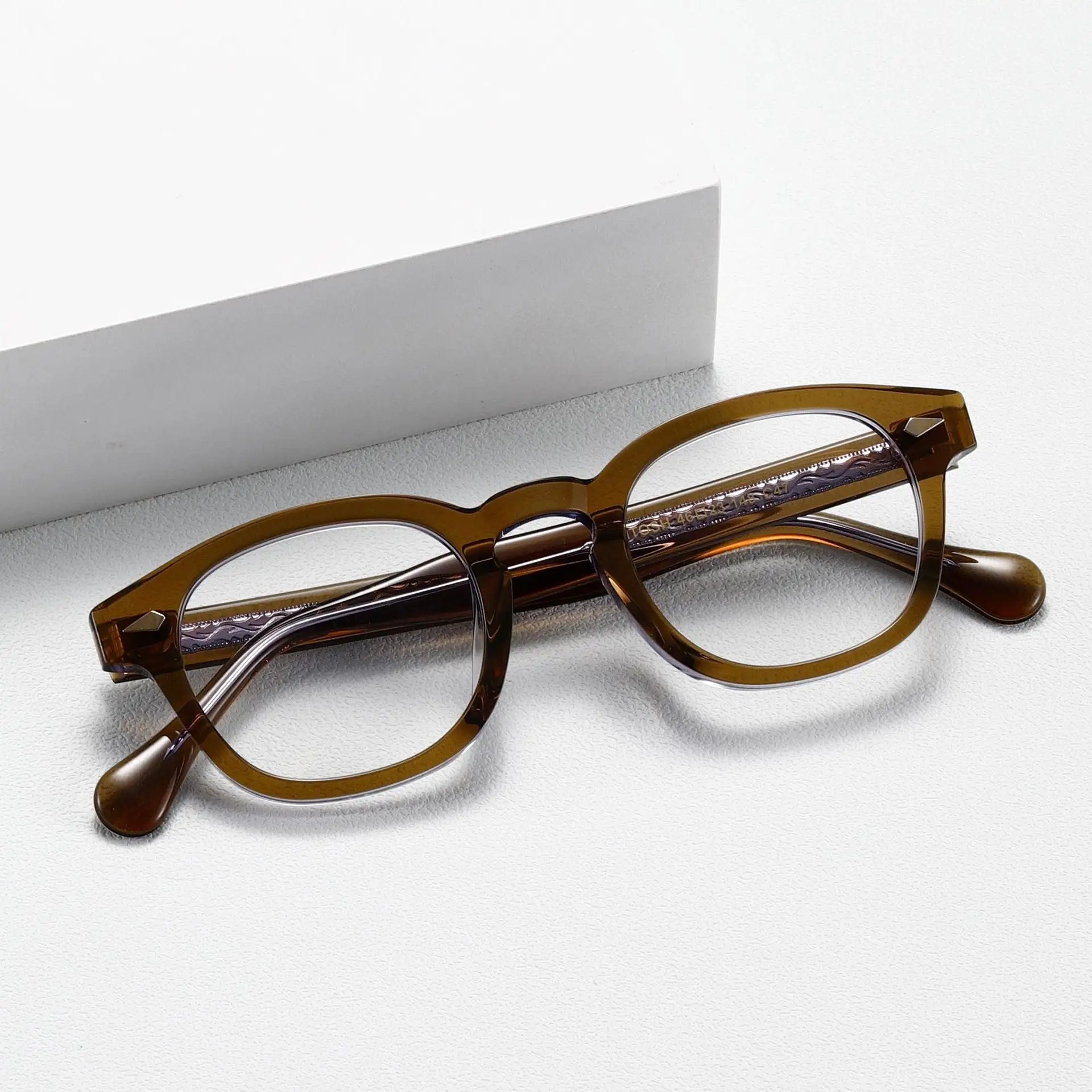Sıcak satış lüks yüksek kalite el yapımı asetat okuma gözlüğü çerçeveleri titanyum miyopi optik gözlük çerçeve erkekler ve kadınlar için