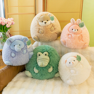 Tissu en peluche lisse avec oreiller brodé réversible Kawaii, compagnon pratique pour dormir - Product Image 2