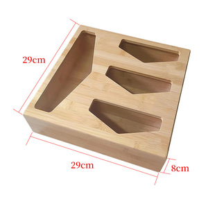 Caja de almacenamiento multiusos de bambú, bolsa para almacenar alimentos, estante de almacenamiento, almacenamiento y organización de bolsas de alimentos para cocina, caja de almacenamiento de bambú. - Product Image 1
