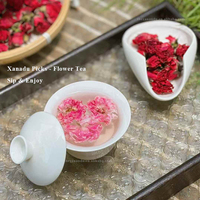 Bébé Rose | Fleur Rouge Entière Chinoise Magnifique Faite à la Main, Fleur Séchée Bio 5A de Qualité Supérieure, Sachet de Thé/Pochette Personnalisable/OEM du Yunnan