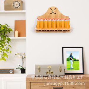 Support mural en bambou pour crayons de golf, organiseur de papeterie pour golfeurs, dessin et croquis - Product Image 2