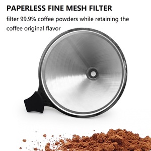 Tái sử dụng cà phê bộ lọc Thép không gỉ di động không cần giấy tờ vĩnh viễn lọc Tái sử dụng kim loại Cone cà phê Lọc t5m300 - Product Image 2