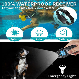 ग्रे रिचार्जेबल कुत्ता प्रशिक्षण कॉलर वाटरप्रूफ रिमोट कंट्रोल 4 सुरक्षा मोड फ्लैशलाइट कंपन सभी कुत्ते छाल नियंत्रण के लिए - Product Image 6