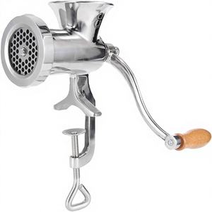 チャンチン新型手動ミートグラインダー、頑丈な手回しミンサー、ステンレス製、家庭用、簡単組み立て、ソーセージメーカー、モーターギア付き - Product Image 1