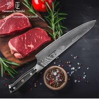 Groothandel Professionele Keukenmessen Japanse Koksmes Gepolijste G10 Handgreep 67-laags Damascus Staal Santoku Mes