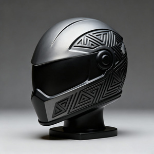 HS001หมวกกันน็อคปรับแต่งได้ความแม่นยำสูงผลิตจากไฟเบอร์กลาสงานศิลปะที่มีความทนทานสำหรับการแสดงผลคอลเลกชันบริการเฉพาะบุคคล - Product Image 3