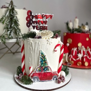 Honey And Sweetness 2026 New Year <b>Acrylic</b> Cake Decorations Happy New Year Party Cake Plugins - Product Image 4