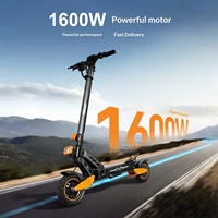 Trottinette électrique exclusive transfrontalière en alliage d'aluminium 1600W haute puissance longue portée pour adulte, pliable tout-terrain, 150kg