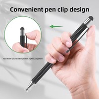 Stylet capacitif en métal pour écran tactile de smartphones et tablettes, compatibilité universelle, design portable avec clip, compatible avec iPad