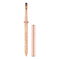 Stylo à ongles liquide en acrylique à long manche, double embout professionnel, à tête plate large, pour nail art UV, pour la peinture de chrysanthèmes et le dessin de lignes