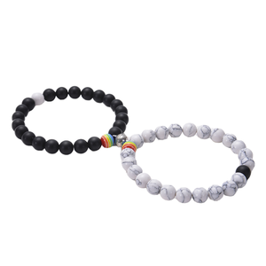 8mm Lava Volcanic Agate Frosted Stone Rainbow Energy <b>Healing</b> Loose Gemstone Beads Romantic Anniversary Children's <b>Bracelet</b> - Product Image 1