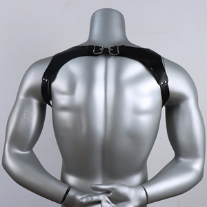 Ajustable PU cuero Sling pecho Bondage Gear hombres fetiche Sexy Punk estilo Clubwear accesorio ropa interior - Product Image 4