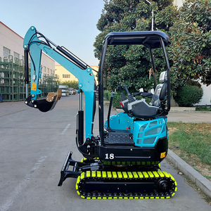 Mini-excavatrice EZ-18p de type chenillé, couleur bleue, à économie d'énergie, pour usage en construction - Product Image 3