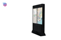 Affichage numérique LCD double face durable pour intérieur |   Écran d'affichage publicitaire intelligent avec protection contre la poussière et la corrosion