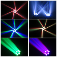 Noël Disco Party Dj 6pcs 15W RGBW 4in1 Mini Bee Eye LED Faisceau Tête Mobile Lumière De Scène