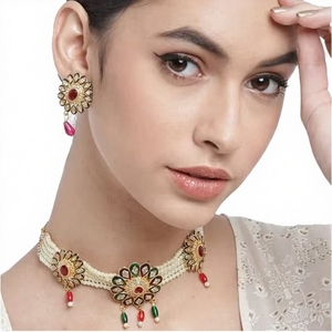 Exclusivo Juego de Joyería Chapada en Oro Hecha a Mano por Diseñadores para Niñas y Mujeres, Incluye Collar, Aretes y Anillo para Regalo de Boda y Fiesta - Product Image 4