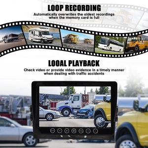 Sistema di Monitoraggio con Telecamera a 360 Gradi per Camion e Auto, Kit di Sicurezza Video Digitale AHD da 7 Pollici, Telecamera Posteriore e Anteriore - Product Image 3