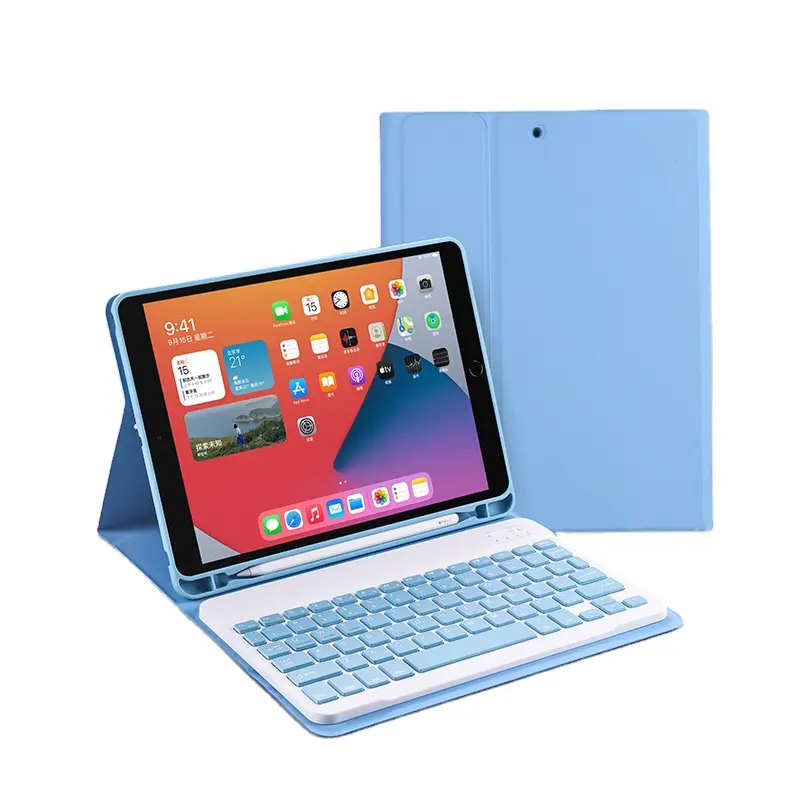 Newest smart Keyboard Case With Pencil Holder PU leather magnetic 7.9 case for ipad mini 1 2 3 4 5 keyboard case cover